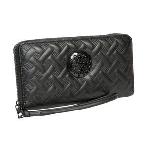 Rebecca & Rifka Basket Weave Quilted Wristlet Wallet